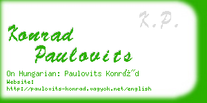 konrad paulovits business card